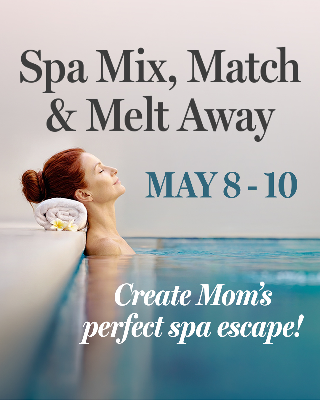 Mom relaxing in a pool  at talking stick resort